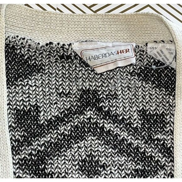 VTG 90s Women’s Haberdasher Cardigan Size S Geometric Streetwear Academia - Picture 3 of 5